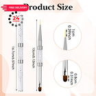 Shimmeroo Dual Ended Builder Gel Brushes For Nails fine Hard Brush White