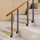 2 Pack Railing Posts 39 37in Height Steel Stair Railing Post Indoor outdoor