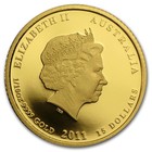 2011 Australia 1 10 Oz Gold Lunar Rabbit Proof  series Ii 