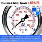 0-100 Psi Liquid Filled Pressure Gauge  1 4  Npt Lower Mount  2 5  Dial