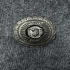 Vintage Legends West Eagle Belt Buckle Silver Native American Oval Made In Usa