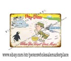 Wwii Airplane Pilot Safety They Cheer Forget Your Maps Tin Sign Wallpaper Decor