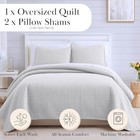  Queen Quilt Set  Full Size Bedspread With 2 Full   Queen 13 - Light Grey