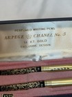 Vtg Arpege Chanel No  5 14kt Gold Filigree Perfumed Writing Ballpoint Pens case