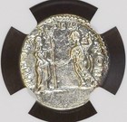 Empire Geta As Caesar   Felicitas Hand Ngc Choice Silver Roman Ancient Coin 1386