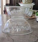 3 Vintge Pyrex Colonial Mist Nesting Bowls