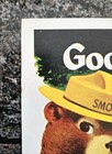 Vintage Smokey Bear Poster   1954  Cardboard  18x13   Rare  Excellent