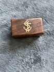 Vintage Brass Leather Wrap 6    Telescope Spyglass With Wooden Box