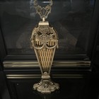 Fireplace Screen Vintage Brass Peacock Cameo Fan Victorian Styled Gold Screen