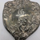 Antique Art Nouveau Cherub Floral Hand Vanity Mirror Hope Silver Co Silver Plate