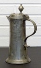 Antique Dated 1822 Pewter Lidded Pitcher Tankard Stein Engraved Name   German
