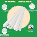 Gutter Guards 5 Inch  White Painted Aluminum Leaf Filter Rain Gutter Covers With