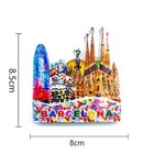 Barcelona Gaudi Landmark 3d Resin Refrigerator Magnet Travel Souvenirs Craft