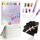 Nail Art Pens Set With 0 5mm Fine Tip  Nail Design Drawing Pens For 12 Colors