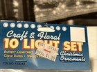 Darice 10 Clear Lights Battery Operated Christmas Ornaments Village Craft Floral