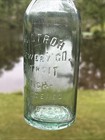 The Stroh Brewing Co Embossed Beer Bottle  Detroit Michigan