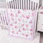 Belsden Floral 3 Piece Crib Bedding Set For Baby Boys Girls  Classic Nursery    