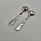 Vintage S Kirk   Son Co Repousse 925 1000 Sterling Silver Salt Spoons Set Of 2