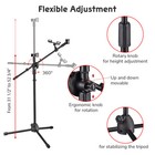 1 4 6 10 12 Pack Adjustable Microphone Boom Arm Stand W  Dual Mic Clips Tripod