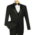 Vinci Men s 4pc Tuxedo W  Sateen Lapel  Flexible Waist - 36s-62l  2 Colors - New