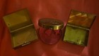Vintage Pill Box Lot 3 Brass Enamel Revlon