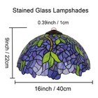 16 Inch Wisteria Lamp Shade Replacement Only Tiffany Stained Glass Lamp Chimn   