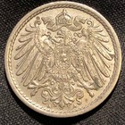 1909-a Germany 5 Pfennig Copper-nickel Coin - Au  about Uncirculated  Condition