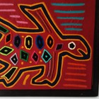 Vintage Handmade Mola Turtle 10 x8  Framed Textile Folk Art Applique