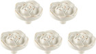 5 Pcs Rose Drawer Knobs Vintage Dresser Knobs Antique Rose Flower Cabinet Knobs