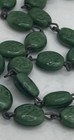 Irish Catholic Rosary Shamrock Clover On Pressed Green Glass Bead St Patrick