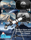 Telescope For Adults High Powered 90mm Aperture 800mm  32x-240x   Refractor Tele