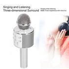Ws-858 Bluetooth Karaoke Microphone Recording 3-in-1 Handheld Portable Mic Sp   