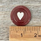 Vintage Inlaid Composite Poker Chips Monarch Brand Heart Design Lot Of 5