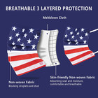 50-pcs Usa Flag Face Mask Mouth   Nose Protector Respirator Disposable Masks