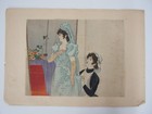 Japanese Frontispiece Woodblock Print  Western-style Beauty   Maid  Ukiyo-e