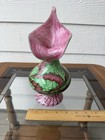 Vintage Gibraltar Crystal Hand-blown Art Glass Vase -  mini Jack-in-the-pulpit 