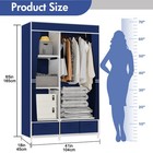 Portable Closet Wardrobe Organizer W  3 Drawer 4 Shelves Clothes Storage Bedroom