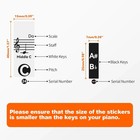 Piano Keyboard Stickers For 88 76 61 54 49 Keys  Transparent And Removable Piano