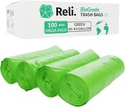 Reli  Biodegradable 40-45 Gallon Trash Bags 100 Count Astm D6954 Green