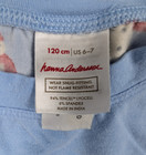 Hanna Anderson Pajama Set 120cm 6-7 Blue Snowman Lightweight Tencel Novelty