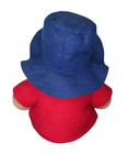 Vintage Eden Toys Paddington Bear 11  Plush Stuffed Red Coat Blue Hat   Neck Tag