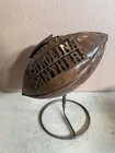 Carolina Panthers Brass Metal Football With Stand Vintage Collectible Rare