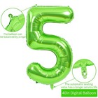 40 Inch Large Green Numbers Balloons 0-9  Number 5 Digital 5 Helium Foil Myla   