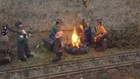 O Scale  Campfire W  Red  amber Flickering Led Light 12vdc Kit   Campfire Only