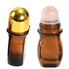 Glass Roll On Bottle 30ml  50ml Extra Large Rose Quartz Rollers Underarm Flat