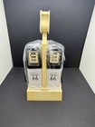 Route 66 Salt   Pepper Shakers Vintage Old Time Gas Pumps Sign Lights Up