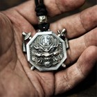 Enamel Bagua Taiji Pendant Double Sided Taoist Amulet Protective Feng Shui