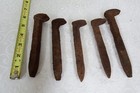 5 Railroad Spikes Antique Vintage Blacksmith Train Track Rr 6 5  Lot Of 5