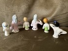 Lot Of 6 Vintage Porcelain Hand Painted Half pin Cushion Dolls Japan   Germany
