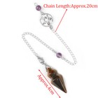 Dowsing Pendulum Natural Chakra Crystal Hexagonal Cone Spirit Pendant Gemstones